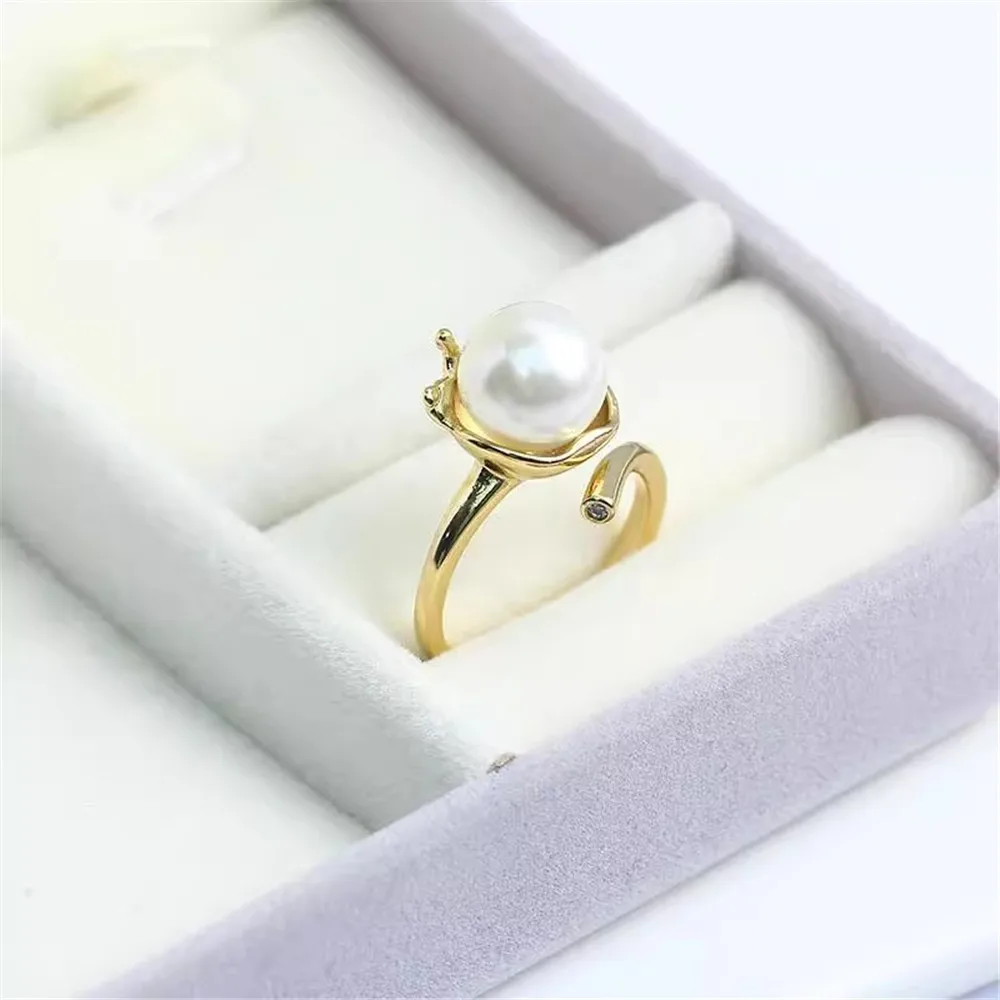 

Adjustable Gold Plated Pearl Ring Settings Findings & Accessories - for Jewelry Making Bulk Wholesale Craft Supplies 8-10mm
