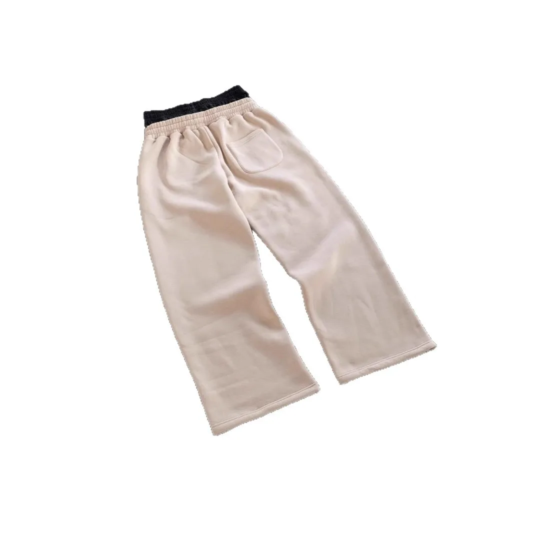 Hip-hop Vintage Aesthetics 2000s American retro style street Harajuku loose casual double waisted pants fake two piece Sweatpant view 5