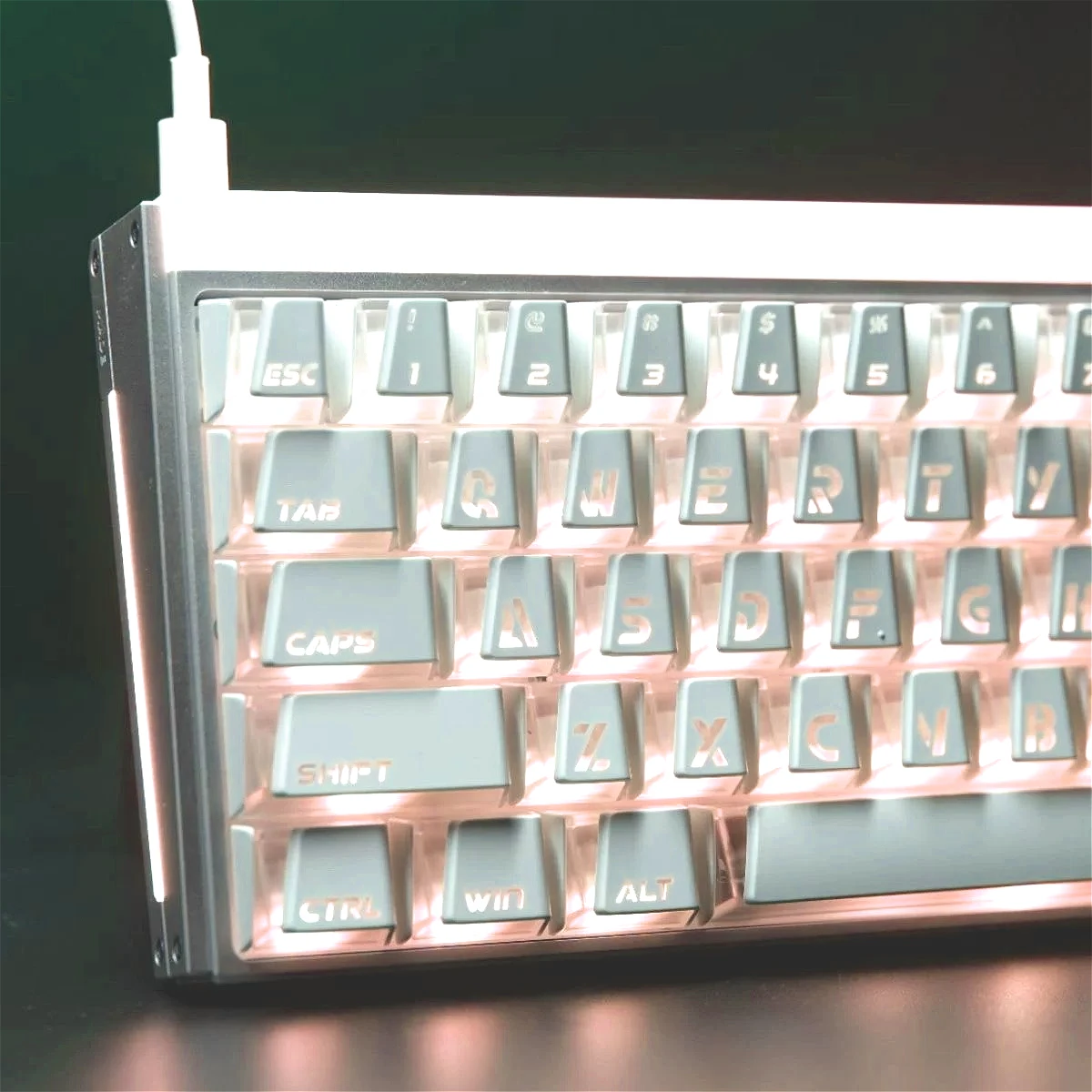 MAIMOOO Ice Classic Prism Keycap 2026 New Front Engraved Large Character Translucent for Gamer Aula F75 Keyboard Keycap 100 Keys