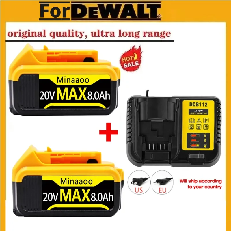 

For DEWALT original 20V, 5AH, DCB115, DCB118 battery charger, fast charging, lithium battery, tool battery