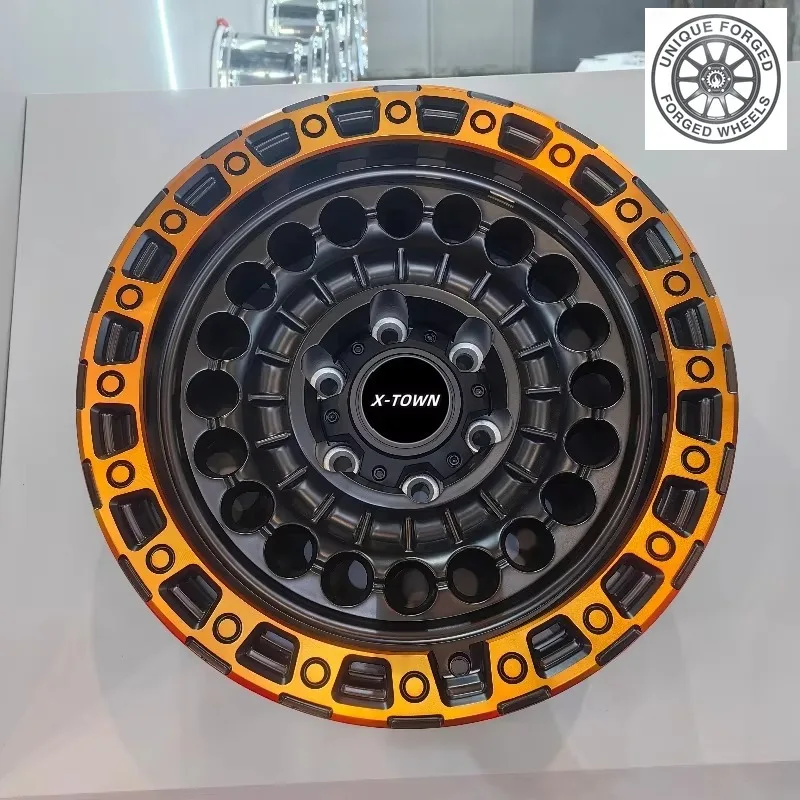 26 Style 17 18 19 20 22 24 26 Inch 6X139.7 PCD Offroad Car Wheels Aluminum Alloy Concave Design Beadlock Forged Wheel For Suv Tr