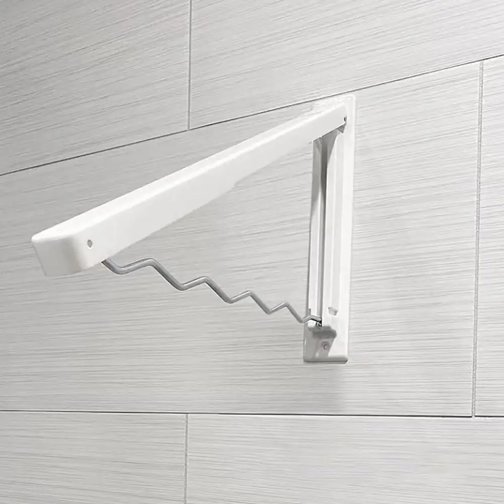 พับราวตากผ้าติดผนังซักรีดแห้งแขวนหยักออกแบบราวแขวนเสื้อผ้าประหยัดพื้นที่สําหรับห้องนอนห้องซักรีด