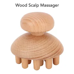 Wood Scalp Massage Tool Wood Head Massager Octopus Shape Remove Discomfort Reduce Stress Head Massage Tool for Headache