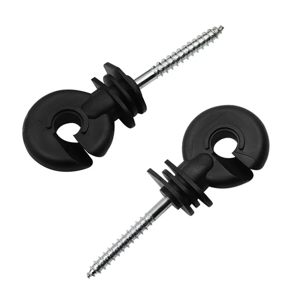 Outdoor Thread Hook Fence Insulator Long-lasting Multifunctional Screw-In Animal Fence Short Circuit Protection