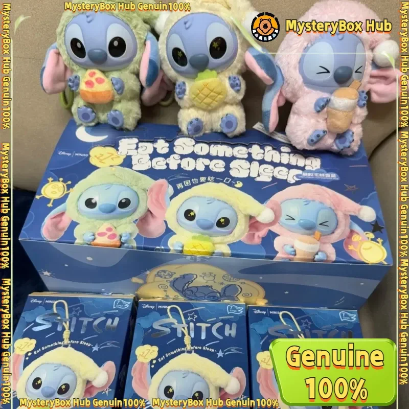 

Disney Stitch 'Eat Something before Sleep' Series Blind Box Vinyl Plush Pendant Cute Doll Surprise Mystery Gift Toy