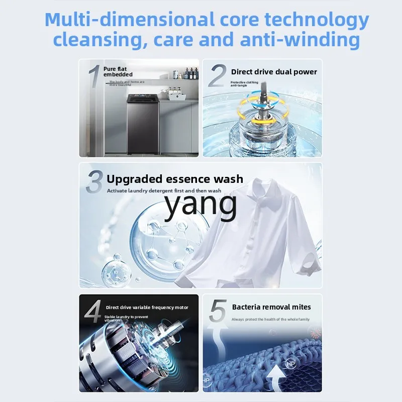 Máquina de lavar pulsador lmm, 10kg, grande capacidade, lavagem automática de essência doméstica, conversão de frequência de acionamento direto max6
