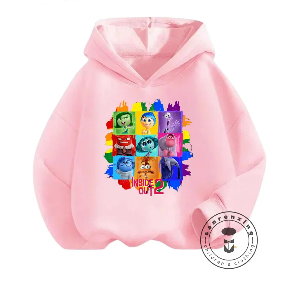 New Inside Out 2 Clothes Kids Hoody Sweatshirt Baby Girls Cartoon Jumper Toddler Boys Pullover Outerwear Children Casual Sweater