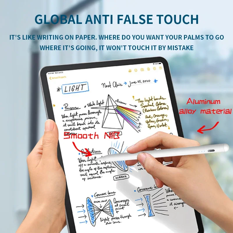 Active Stylus Pen for Apple iPad Pencil with Capacitive Palm Rejection Magnetic Adsorption Writing & Painting 2018-2024 Model