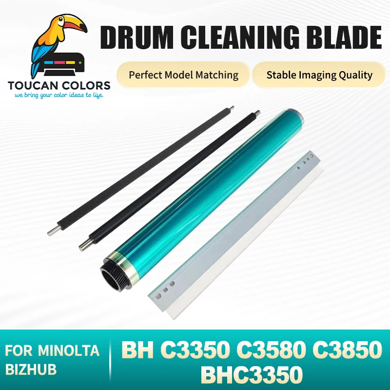 ToucanPrinter Drum Cleaning Blade Charge Roller PCR OPC DRUM Roller Minolta Bizhub BH C3350 C3580 C3850 BHC3350 Parts Strictly