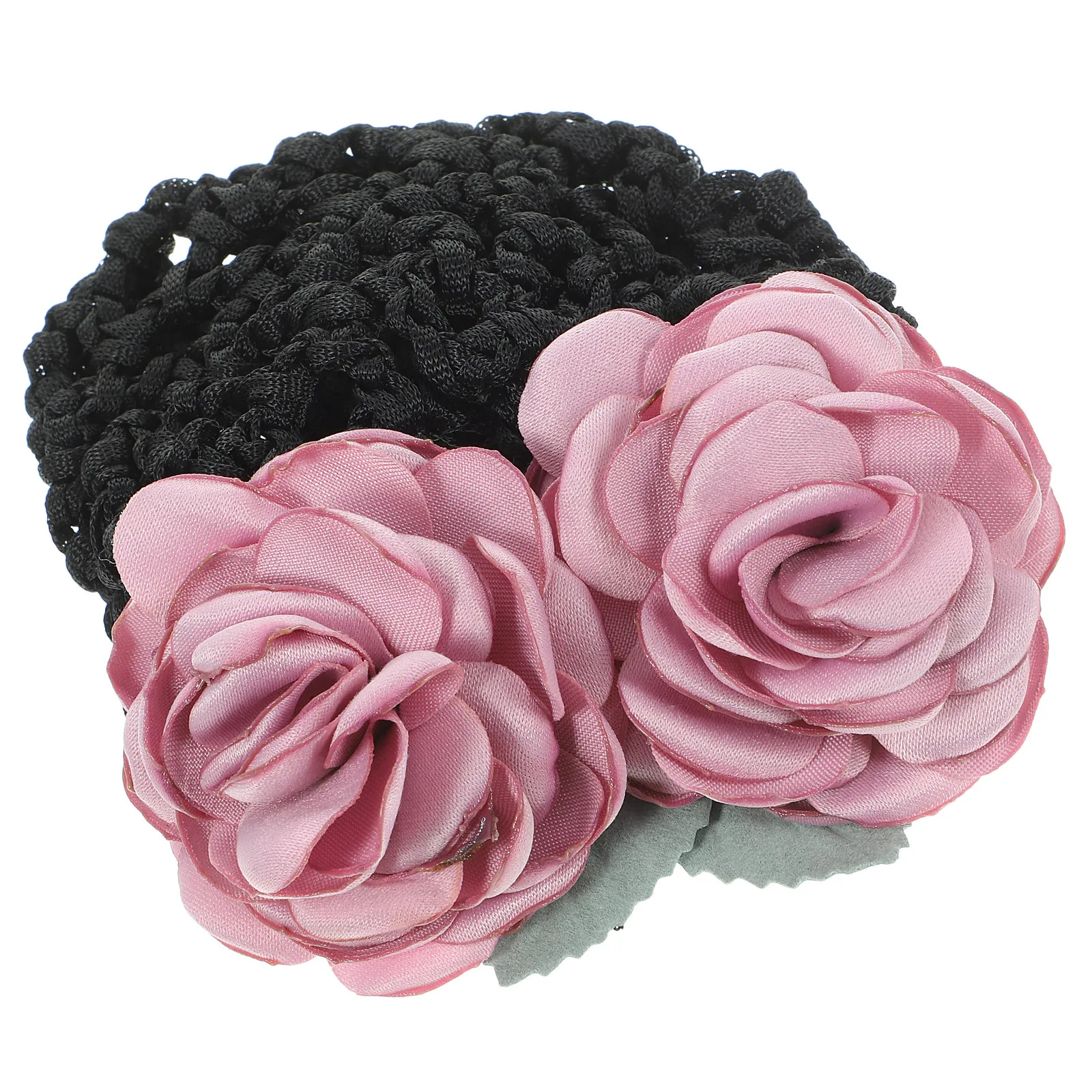 Women Floral Hair Bun Net Elegant Lightweight Snood Cover for Ballet Dance Work Daily Wear Accessories
