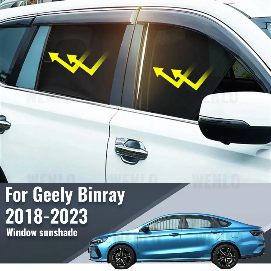 

For Geely Binray 2018-2023 Binary Car Sunshade Visor Front Windshield Frame Curtain Rear Side Baby Window Sun Shade