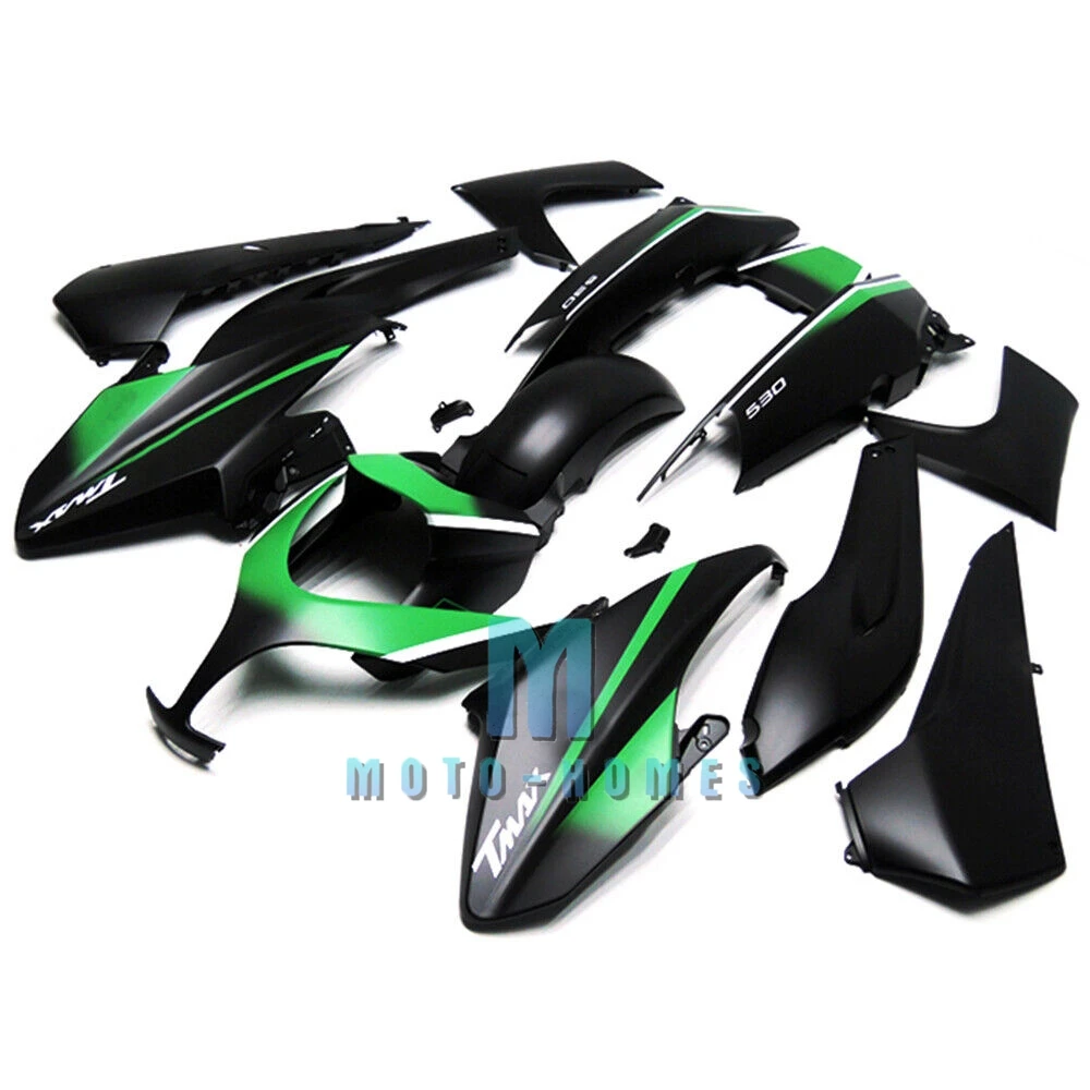 Kit de reconstrucción para Yamaha TMAX530 2015 2016 TMAX 530 15-16 ABS plástico posventa motocicleta verde negro carenado