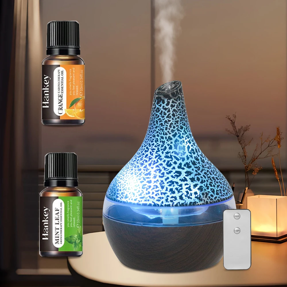 

300ml USB Aromatherapy Diffuser and Humidifier, Ultra Quiet Cool Mist Humidifier with Remote Control, 7 Color Changing LED Light