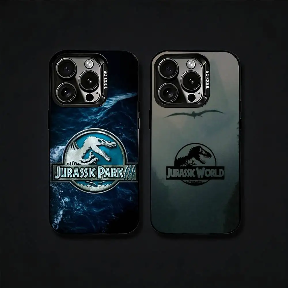 

J-Jurassic Park Dinosaur World Phone Case For iPhone17, 16,15,14,13,12 Pro Max Black Candy Matte Shockproof Cover