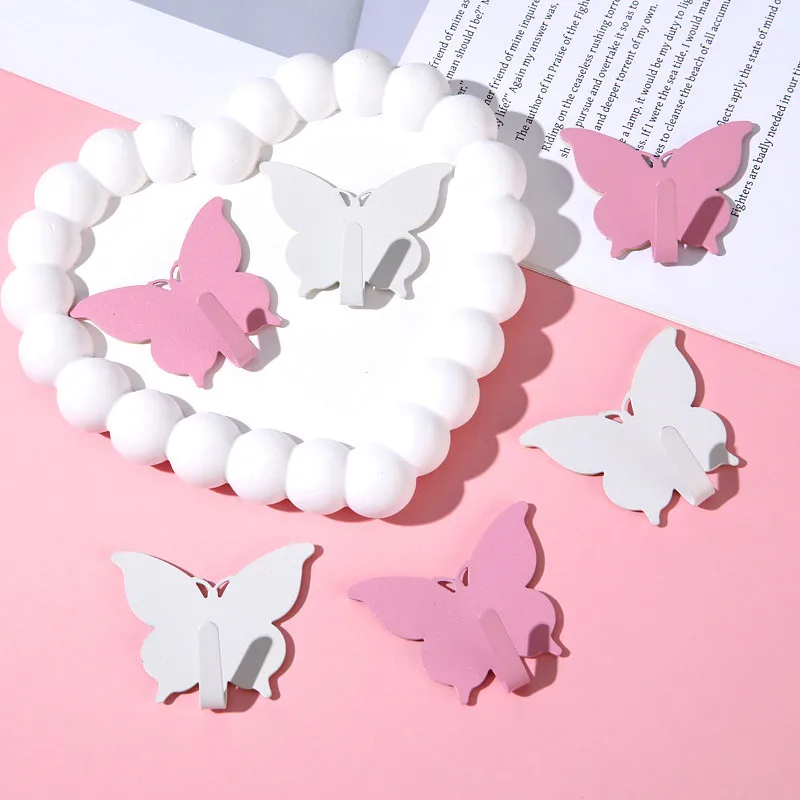 Butterfly shaped wall hook,Cartoon Cute wall hook,hole free wall hook.dormitory home adhesive hook, strong wall decoration hook