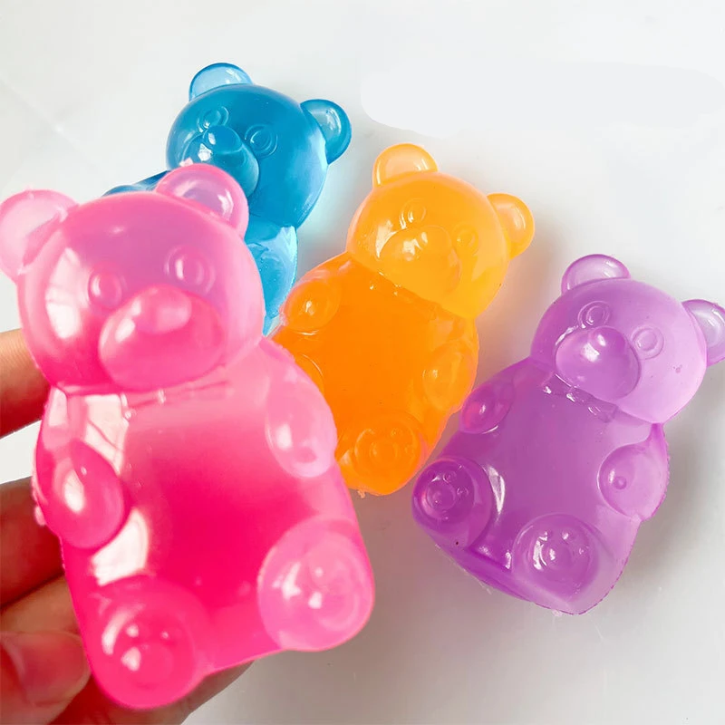 

Taba Squishy Kawaii Candy Bears Soft Maltose Squeezing Sensory Fidgety Gummy Bears Slow Bounce Girl Birthday Holiday Gift Sticky