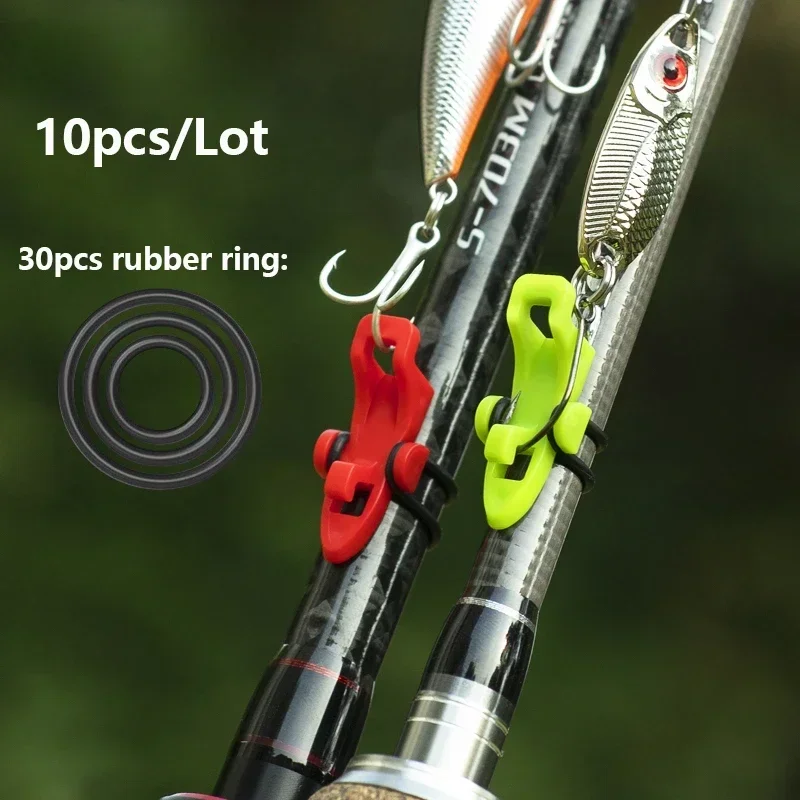 10pcs/lot Plastic Fishing Hook Secure Keeper Holder Lure Accessories Jig Hooks Safe Keeping for Fishing Rod Tool Bait Casting