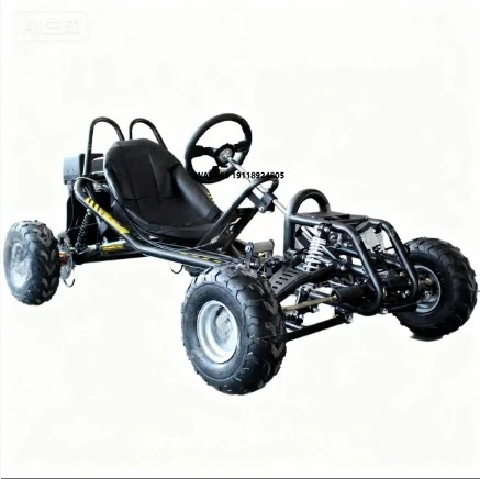 Customized 168cc Four Stroke 15hp Single Cylinder Chain Drive Gas Adult Pedal Kart with 60km/h Max Speed Outdoor Racing Tires