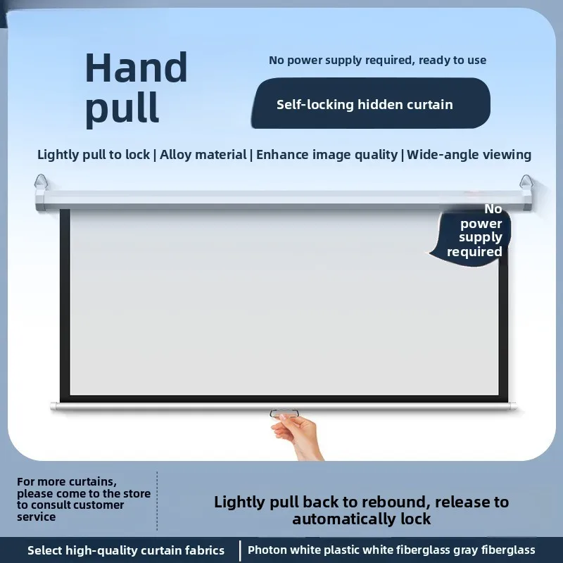 

72 84 100 120 inch Motorized Projection Screen 4:3 16:9 Electric Drop Down Projector Screen