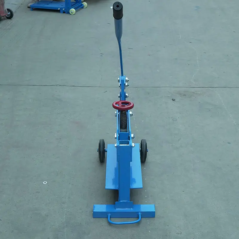 Portable pavement construction site using labor-saving manual brick cutter paver
