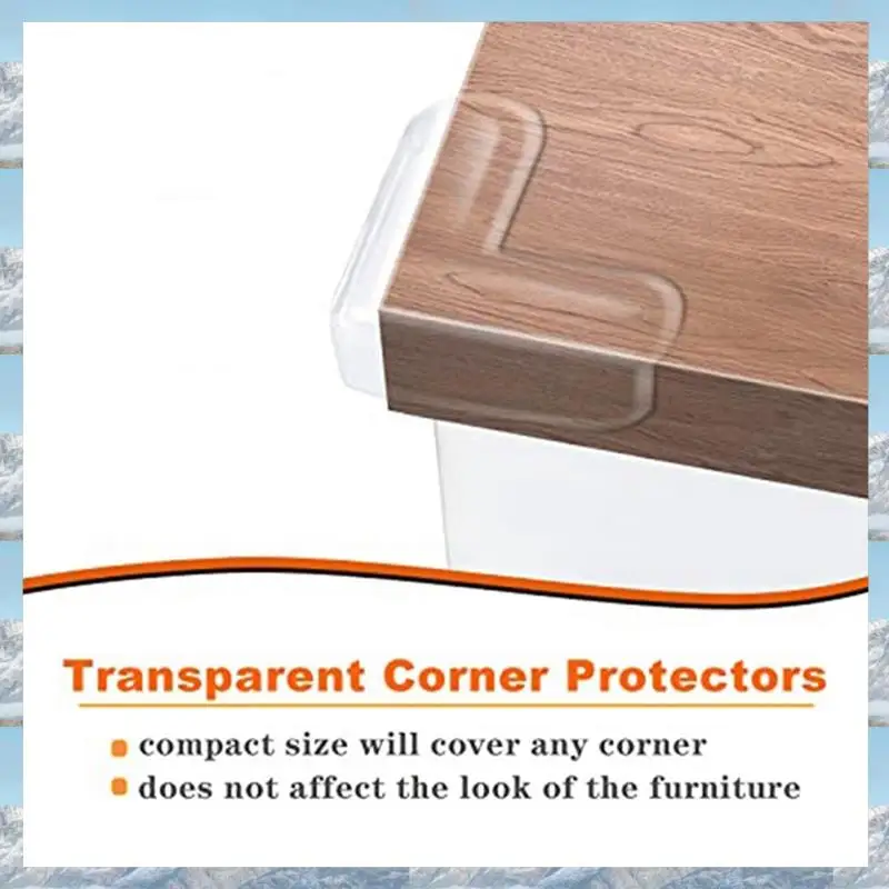 

L81A 2025-20 Pack Kit Corner Guards Clear Corner Protectors Stop Child Head Injuries Tables, Furniture & Sharp Corners (L-Shaped