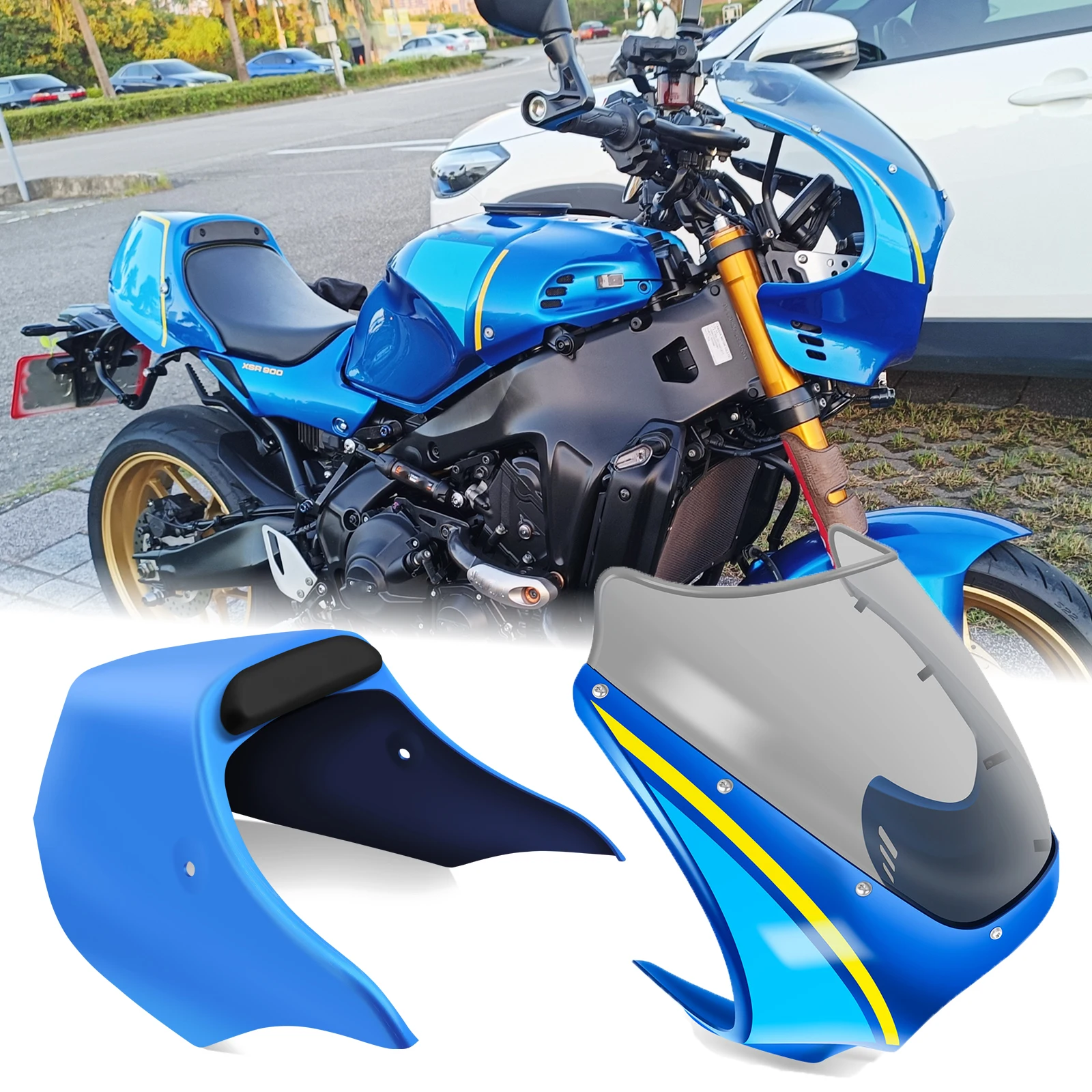 

For Yamaha XSR 900 2024-2025 Motorcycle Accessories Windscreen Windshield Front Head Windshield Fairing Head XSR900 2023 2022