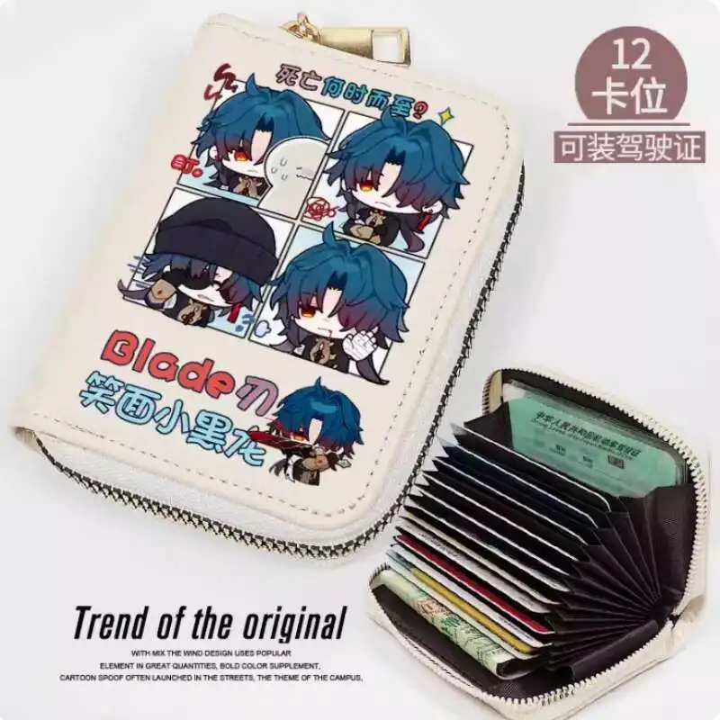 

Anime Honkai: Star Rail Blade Fashion Wallet PU Purse Card Coin Zipper Cash Holder Bag Cosplay Gift B439 Anime