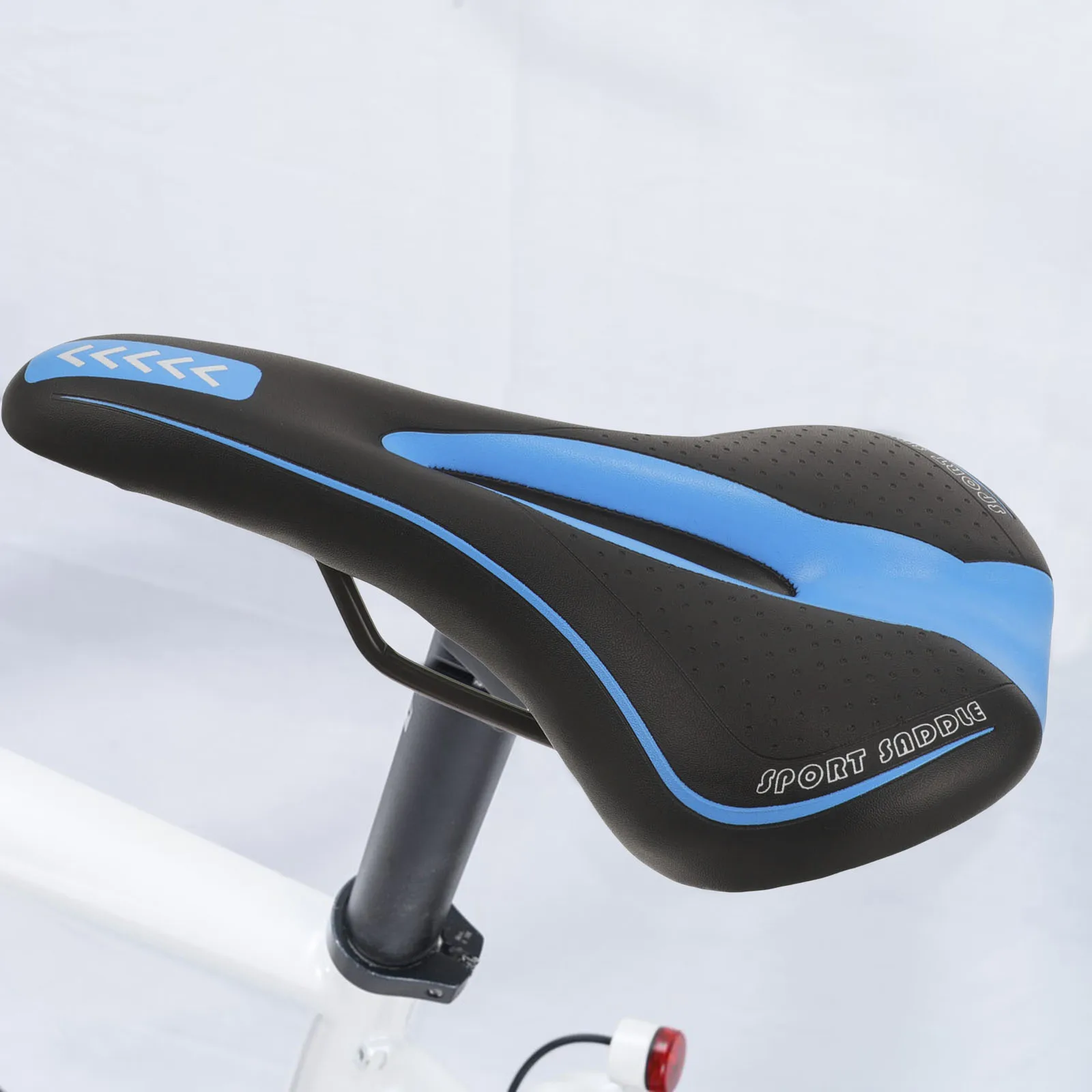 

Mountain Bike Blue Lightweight Ergonomic Shockproof Hollow Bike Seat For Road Bicycle Cycle Riding