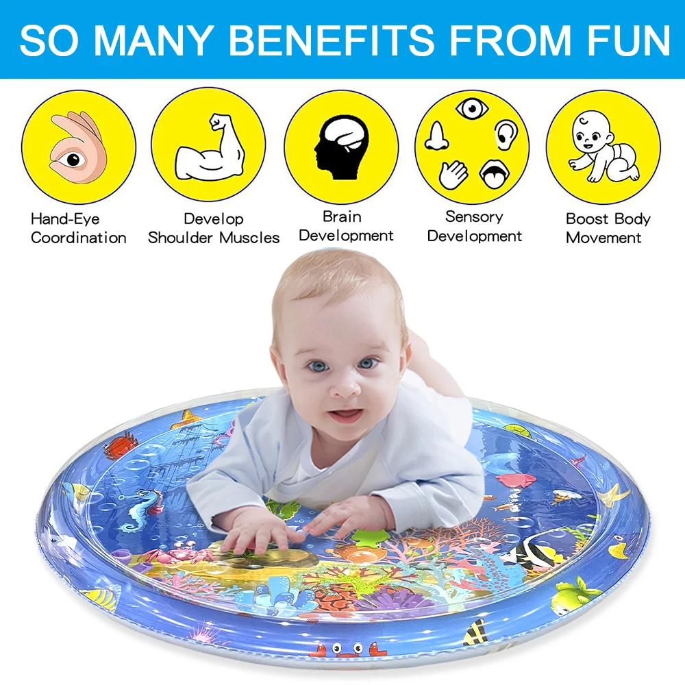 大型の新しいインフレータブル水遊びマット |   PVC クロールマット 海釣り 漫画 クールな夏の楽しみ 非毒性&ポータブル