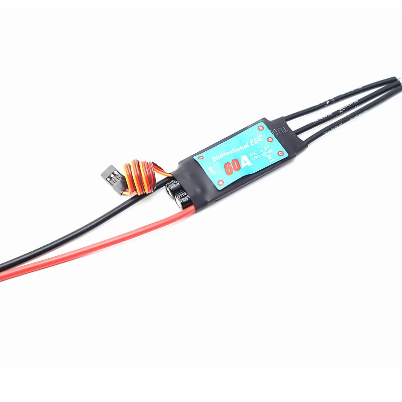 Bidireccional sin escobillas ESC 20A 30A 40A 50A 60A ESC sin escobillas para RC barco Rc coche hélice subacuática neumática