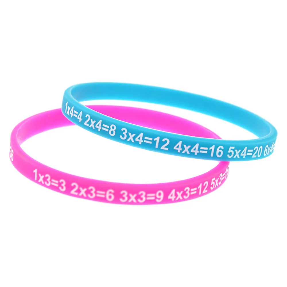 120 Stück lustige Silikonarmbänder mit Multiplikationstabellen, ein unverzichtbares Lernwerkzeug für Mathematik, pädagogisches Armband für Schüler, in verschiedenen Farben. – Detail 3
