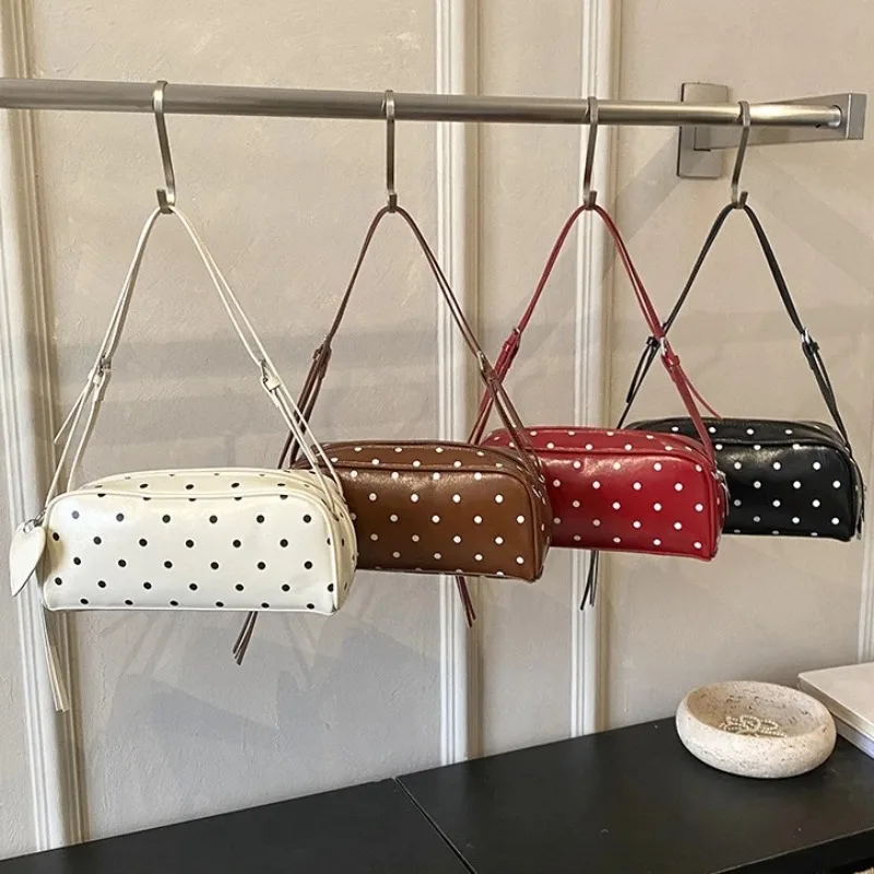 

Contrast Polka Dot Bag Underarm Shoulder Bags Trendy Crossbody Bags Women's Underarm Bags Subculture Y2k Daily Commute Bag Femme