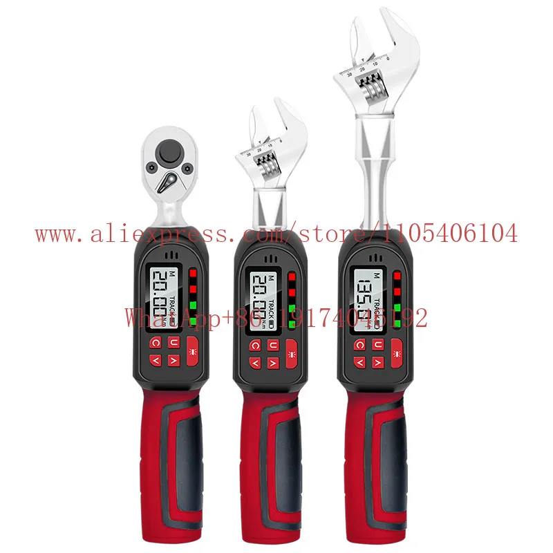 1PCS Digital torque meter, wrench, preset torque, torque ratchet, movable head, adjustable high-precision tester
