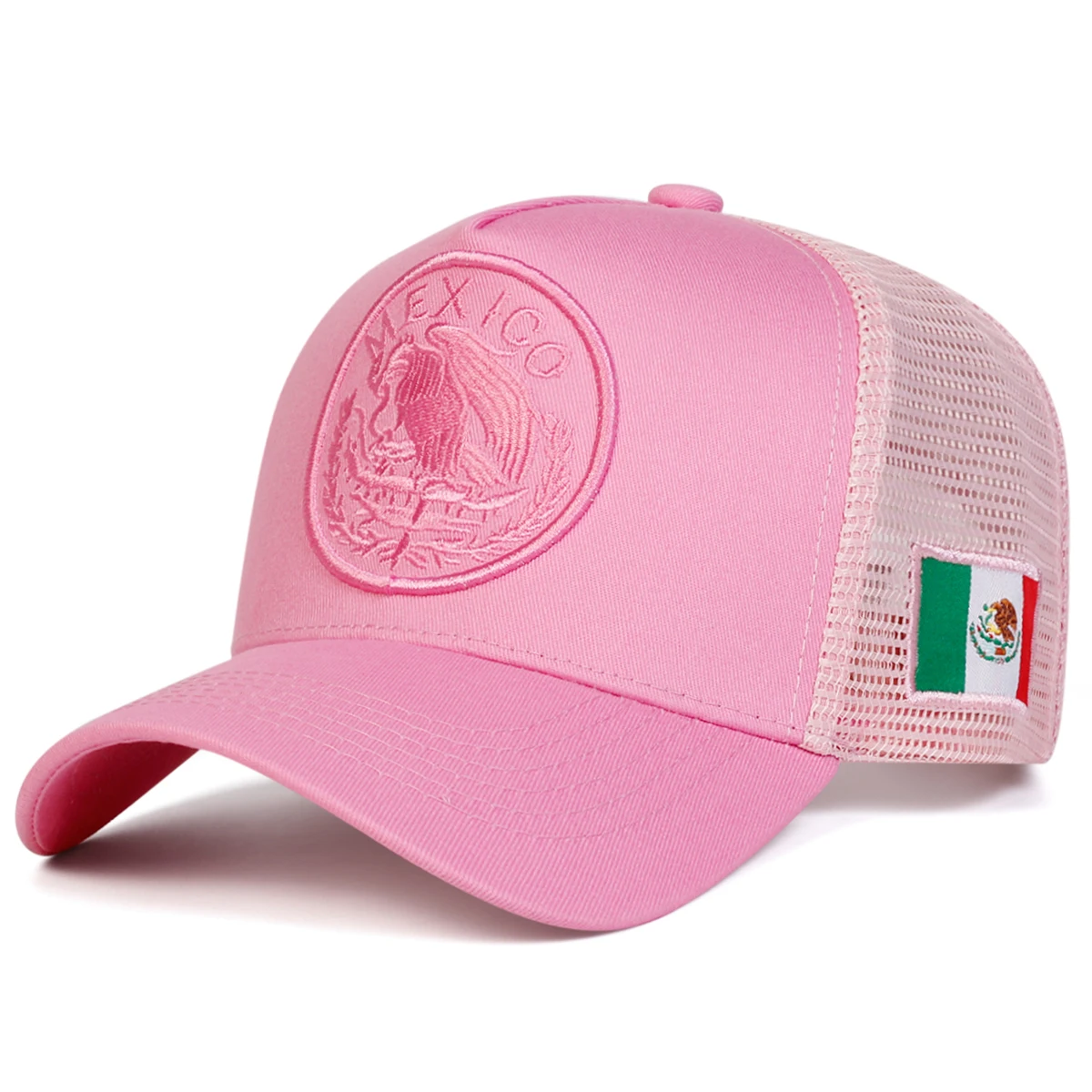 Unisex-Baseballkappen mit mexikanischer Flaggen-Stickerei, für Frühling und Sommer, Sonnenschutz, verstellbare, lässige Trucker-Hüte – Detail 11