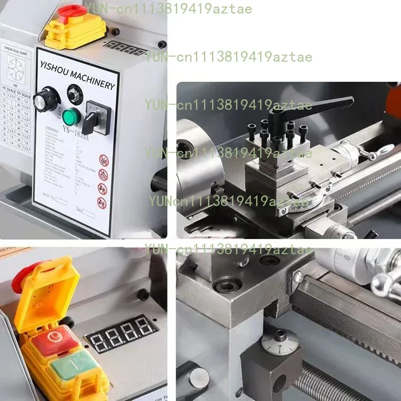 YS-1835A Metal Lathe Machine, 500W Stepless Speed 0-2000RPM, Equipped with Toolbox for Precision Parts Machining