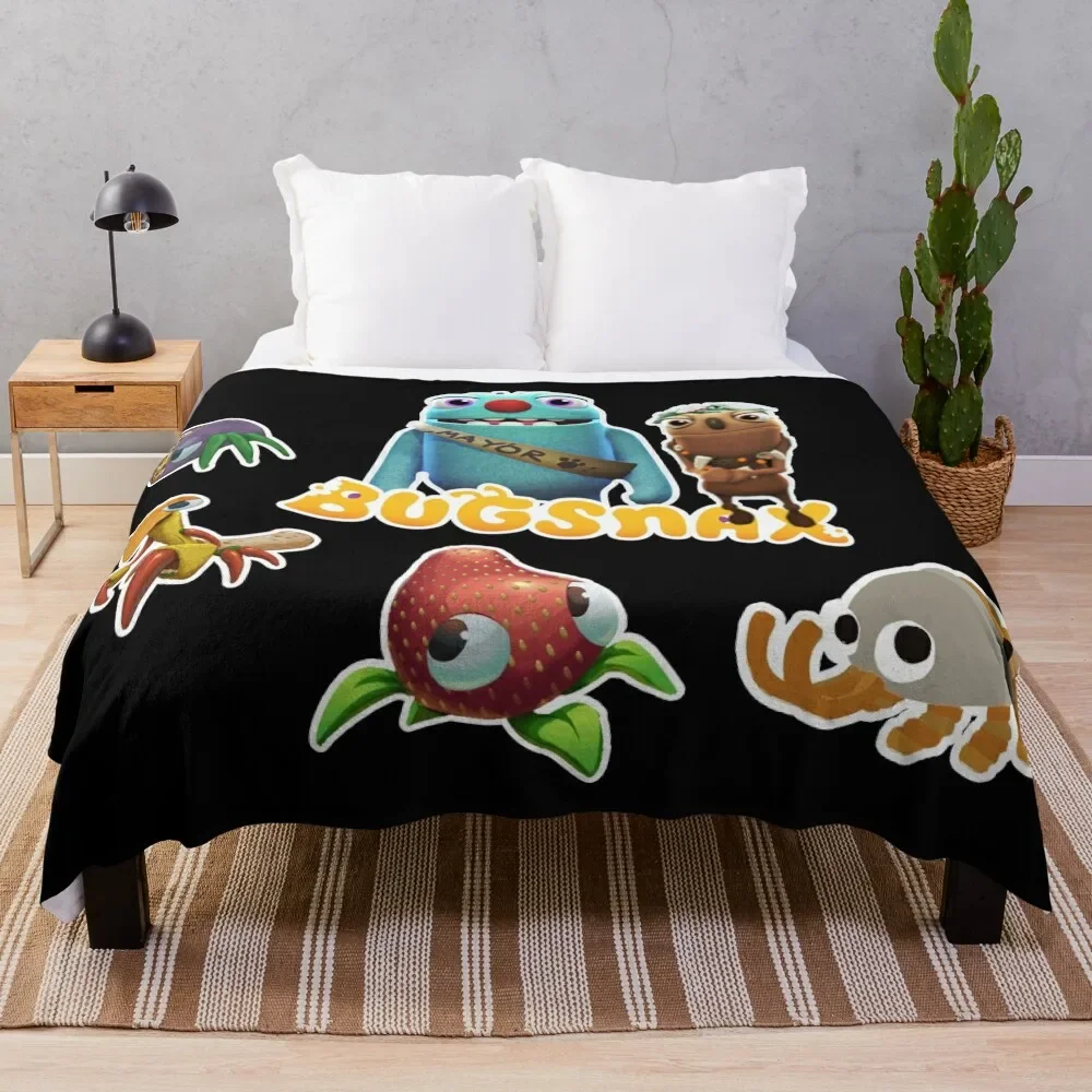 Bugsnax Fan Art Pack Bugsnax Grumps and BugSnax Characters Mayor Filbo Throw Blanket Bed covers for winter Blankets