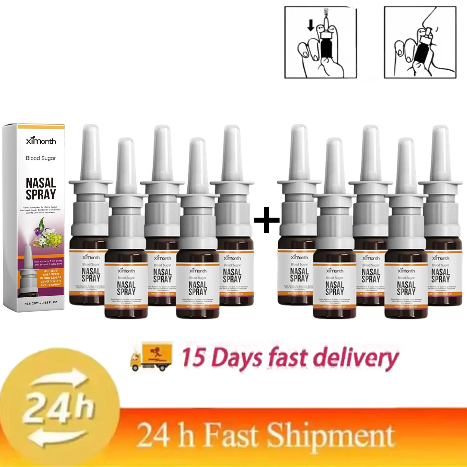 

10 шт. спрей против диабета, стабилизирующий уровень глюкозы в крови, уменьшает высокий уровень сахара в крови, чистый уровень сосудов в крови, лечение головной боли, гипергликаои