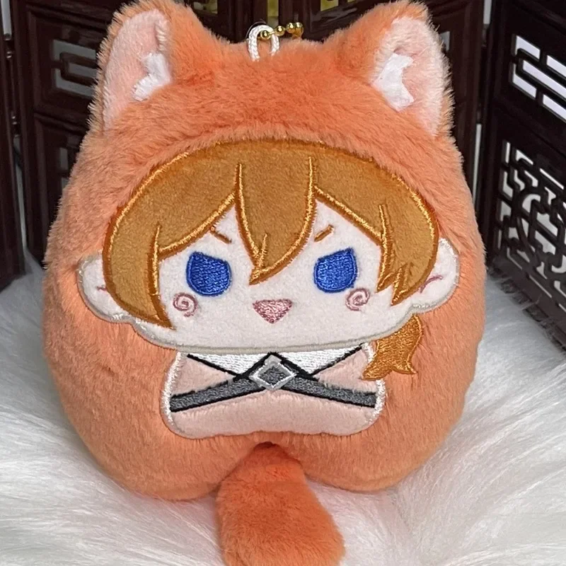 Anime Dogs Dazai Osamu Nakahara Chuuya Ryunosuke Kawaii Cosplay Plush Stuffed Dango Keychain Mini Plushies Doll Toy Figures Gift