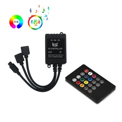 Rgb Controller Music Rgb Strip 12V LED Lights Controller For Rgb Tape Smart Control 20key Led Controller Dual Wire Output Panel