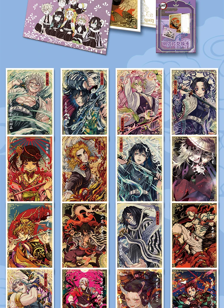 New Original Demon Slayer Kimetsu No Yaiba Card Anime Tanjirou Kamado Nezuko Character Diamond Flash SP Tcg Collection Card Toys