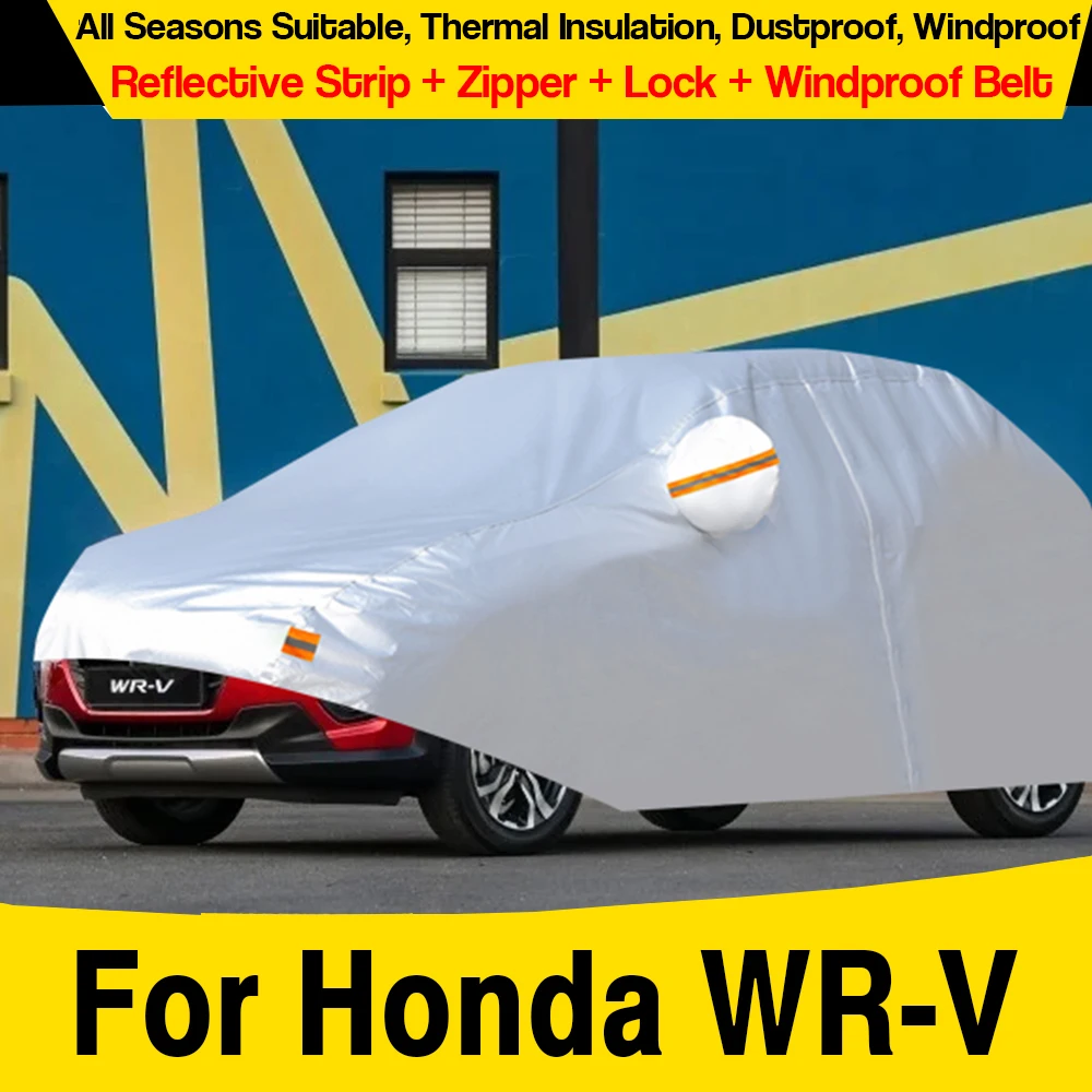 Full Car Cover For Honda WR-V WRV 2017-2027 SUV Outdoor Anti-UV Sun Rain Snow Wind Ice Resistant Cover