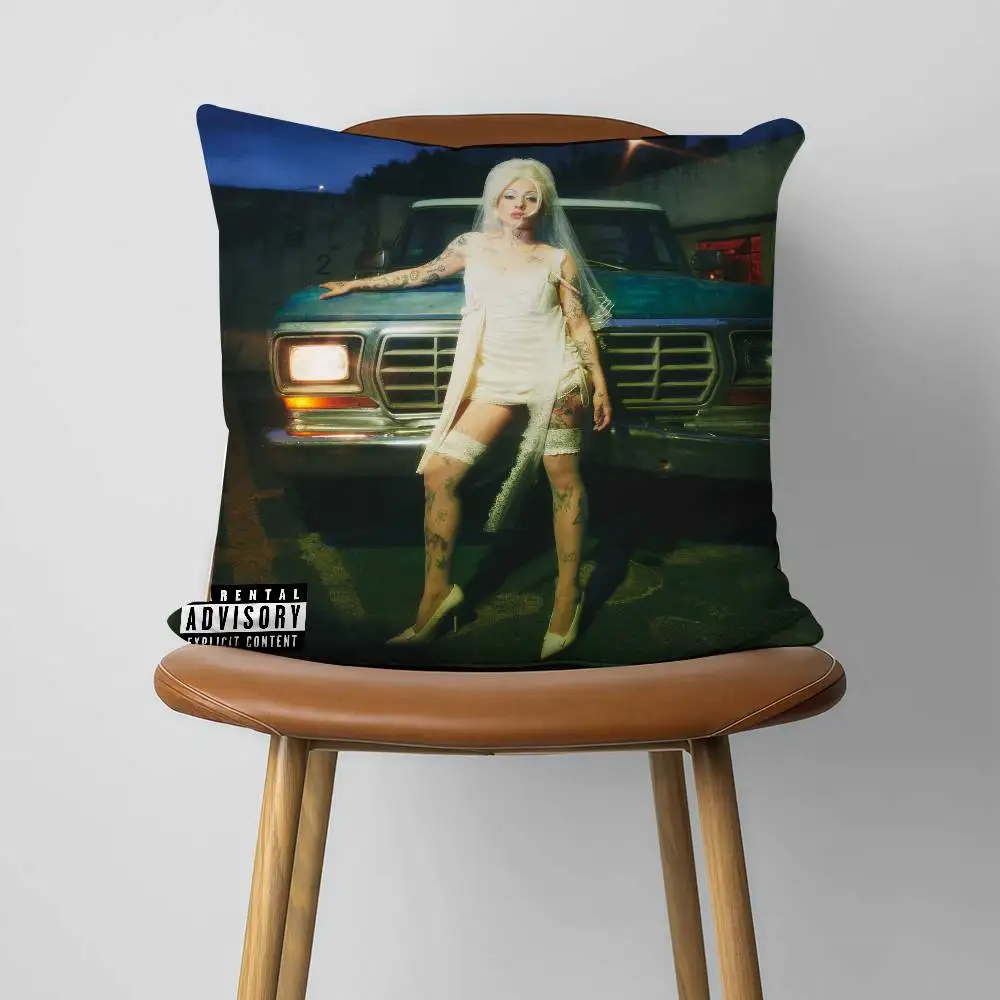 Mon L-Laferte Femme Fatale 30x30cm 45x45cm Pillow Case Decor Protective Covers Comfortable Soft For Sofa Living Room Home Office