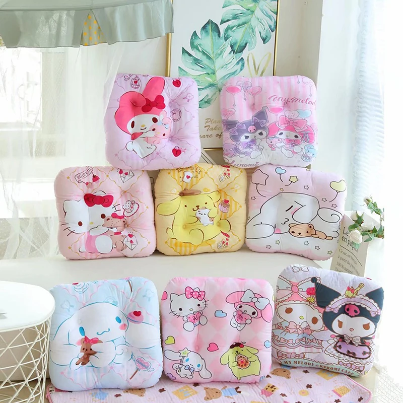 40cm Sanrio Household Cushion Meal Cushion Hello Kitty Kuromi Melody Cinnamoroll Home Thickened Tatami Non Slip Bottom Cushion