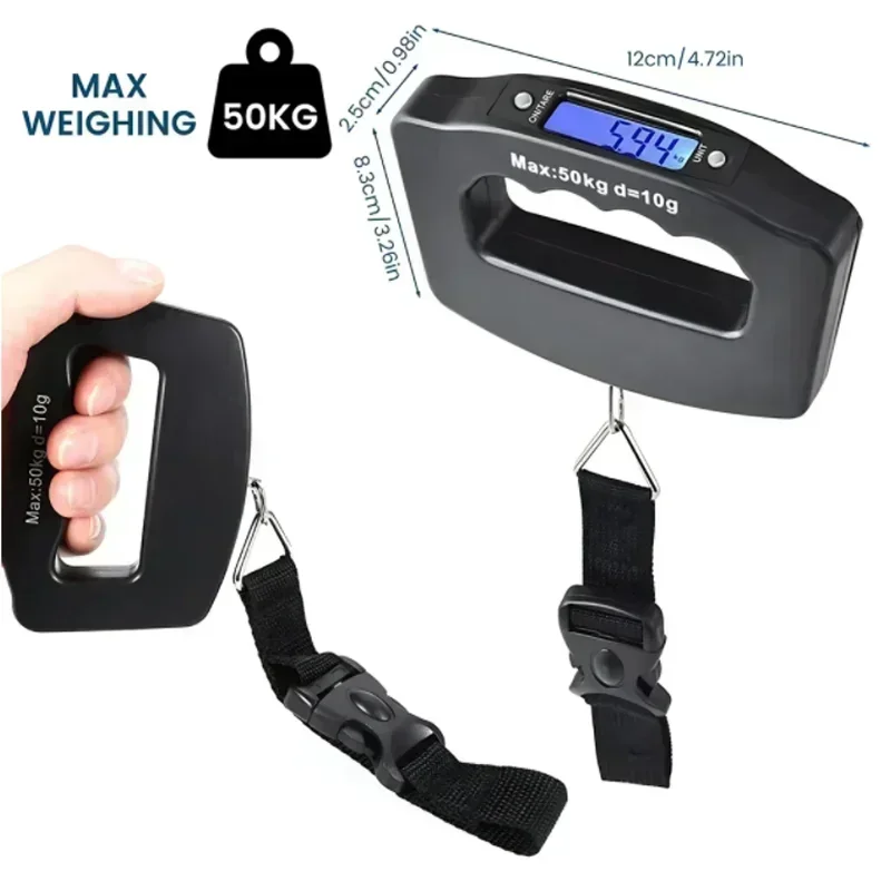 Digital Luggage Scale Electronic Portable Suitcase Travel Weighs With Backlight Electronic Travel Hanging Scales