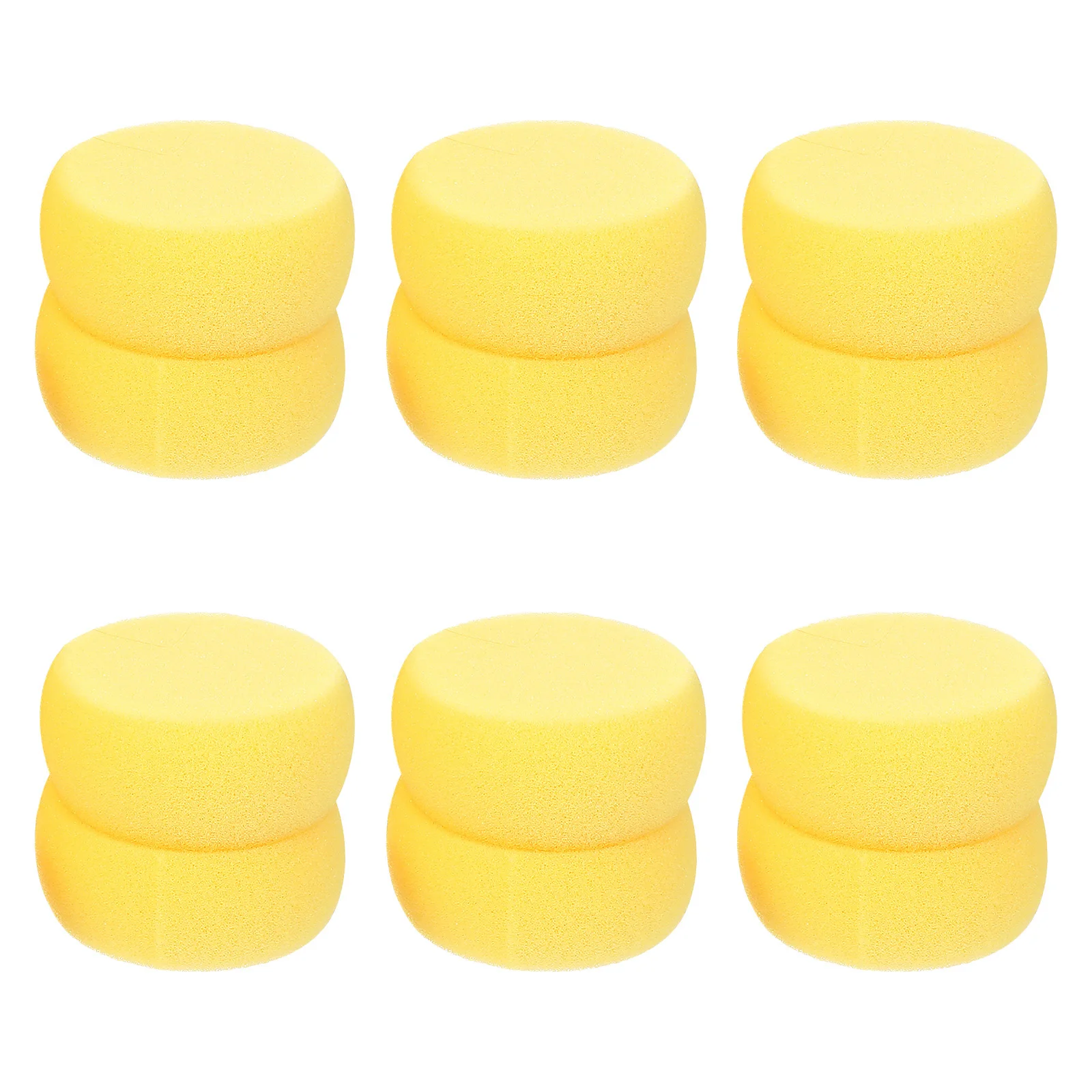 

12Pcs Round Compressed Sponges Thick Yellow Sponge for Painting Crafts Pottery Art Watercolor Stencil Synthetic Foam