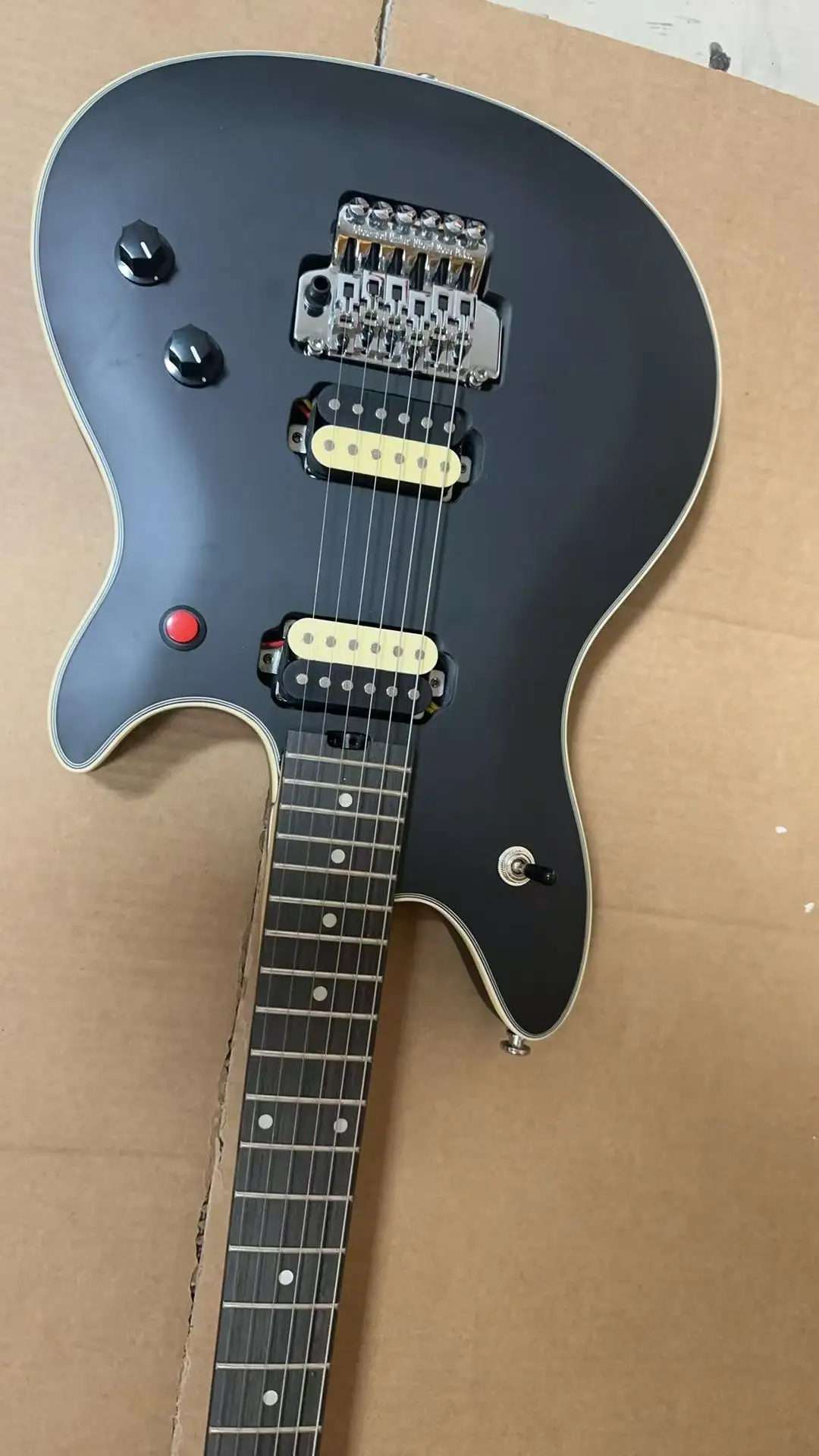 

new Special Stealth Matte black Floyd Rose Tremolo bridge guitar Red Knob 2026