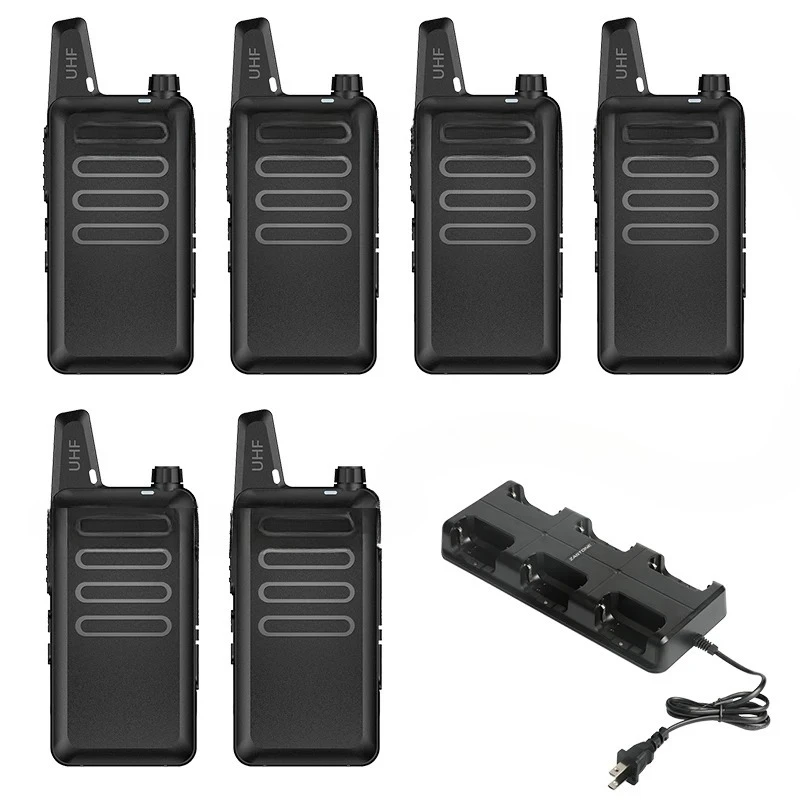 

6PCS Zastone X6 Mini Walkie Talkie 400-470 UHF Walkie Talkie Portable Handheld Radio Comunicador Two-Way Ham Radio