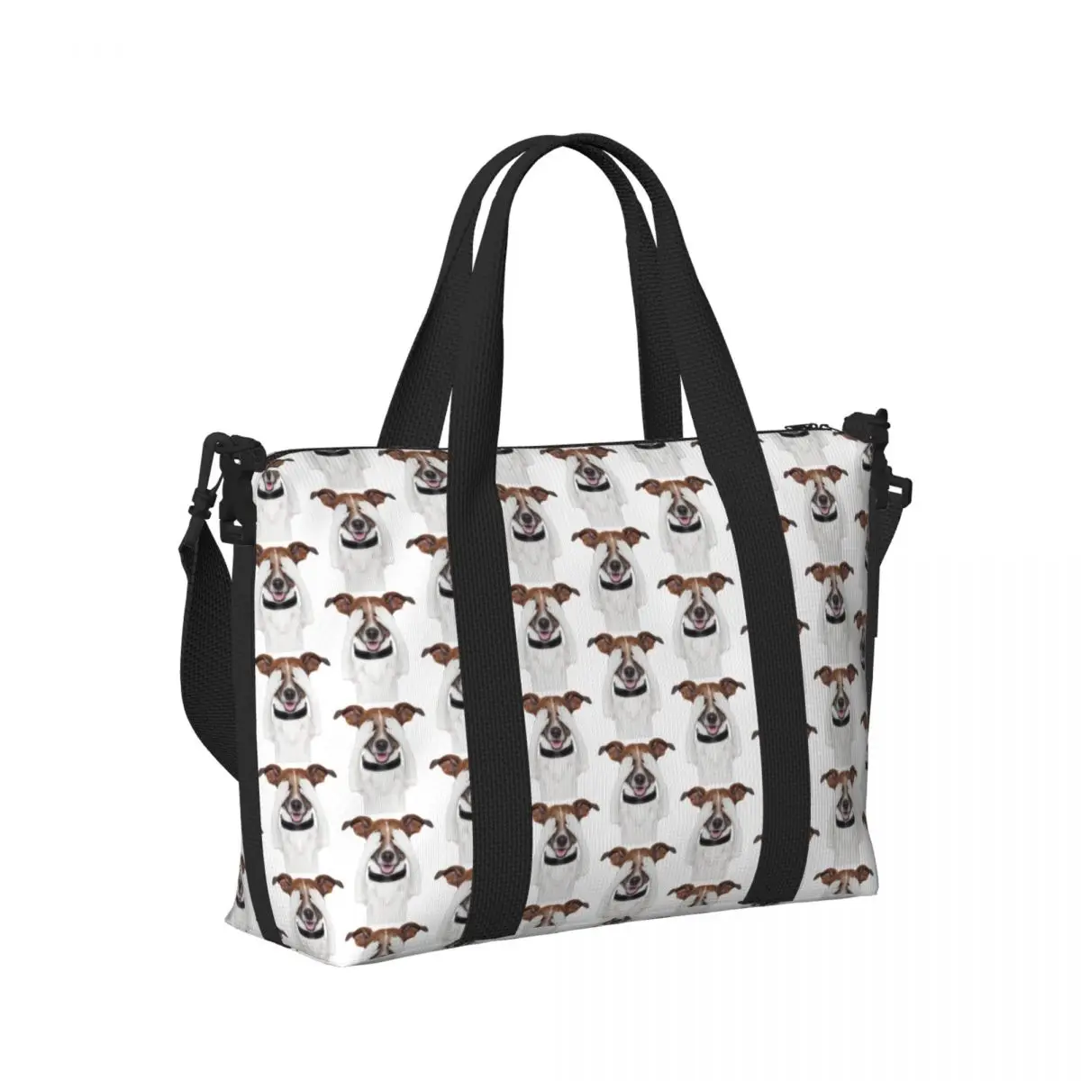 Bolso de mano personalizado lindo Jack Russell Terrier perro Meme mujeres de gran capacidad Animal de compañía gimnasio playa bolsas de viaje