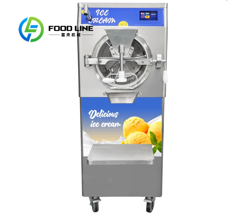 Ice Cream Maker Vertical Italian Ice Cream Making Machine Commercial Hard Ice Cream Machine Gelato Customize