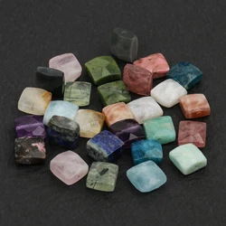 10pcs Faceted Square Amethyst Bead Natural Stone Amazonite Citrine Apatite Loose Beads for Jewelry Making DIY Charms Bracelets